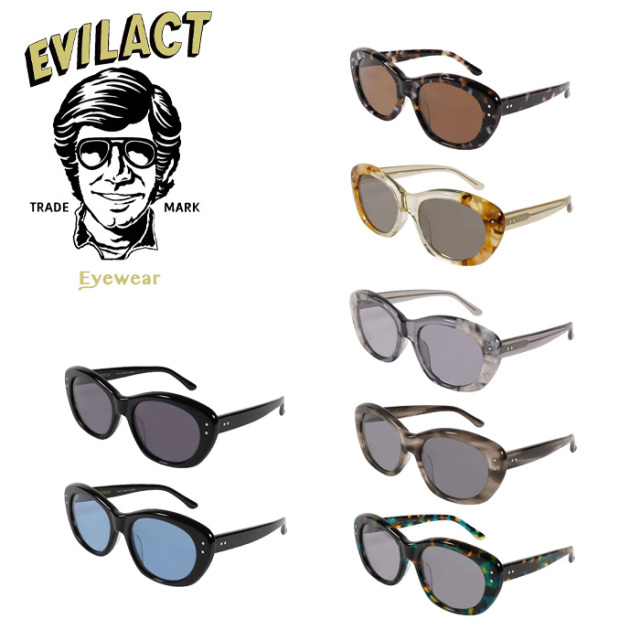 EVILACT EYEWEAR (イーブルアクトアイウエア)　 GREYHOUND  COLOR LENS　 【サングラス メガネ カラーレンズ】【EAE24-19】【インタ