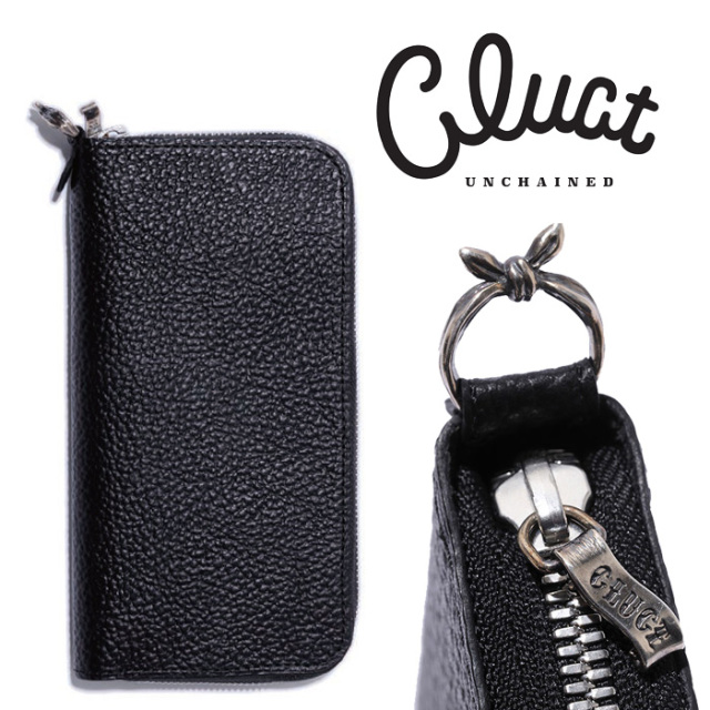CLUCT (クラクト)　 ZIP LEATHER WALLET　【レザー ウォレット ジップ】【長財布 ブラック】【即発送可能】【送料無料】【#02959】　