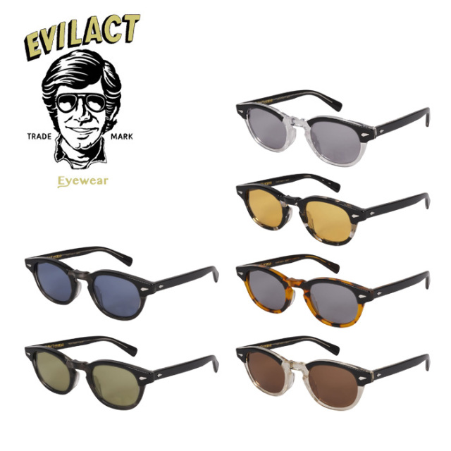EVILACT EYEWEAR (イーブルアクトアイウエア)　ACE BR (エース ブロウ) COLOR LENS　 【サングラス メガネ カラーレンズ】【eae26-17
