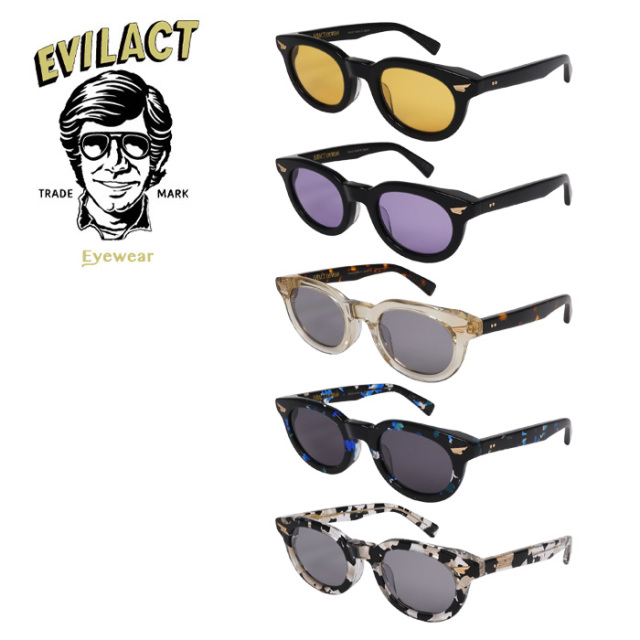 EVILACT EYEWEAR (イーブルアクトアイウエア)　 WAGNER(ワグナー) COLOR LENS　 【サングラス メガネ】【EAE26-25】【インタープレイ