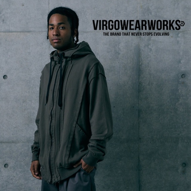 VIRGOwearworks (ヴァルゴウェアワークス)  　FRAGFORM ZIP HOODIE　【パーカー フーディ】【VG-SWT-175】【2026 AUTUMN&WINTER 先行
