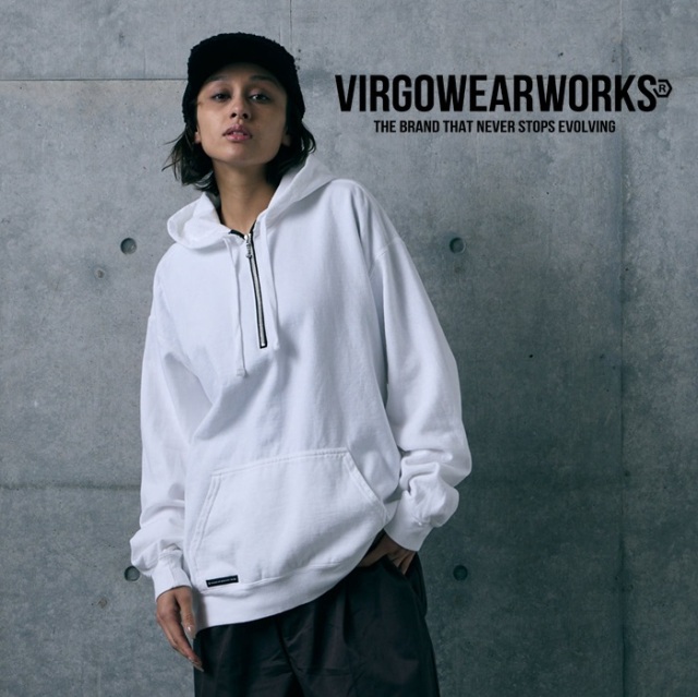 VIRGOwearworks (ヴァルゴウェアワークス)  　AFTERFADE HALF ZIP HOODIE　【ハーフジップパーカー】【VG-SWT-178】【2026 AUTUMN&WI