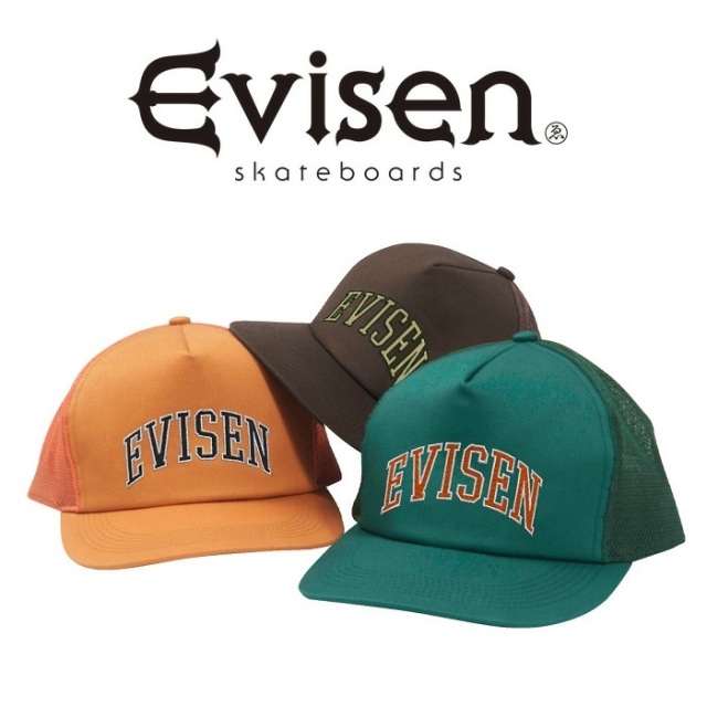 Evisen Skateboards (エヴィセン スケートボード)　 COLLEGE MESH CAP 　 【メッシュキャップ】【エビセン スケートボード Evisen Sk