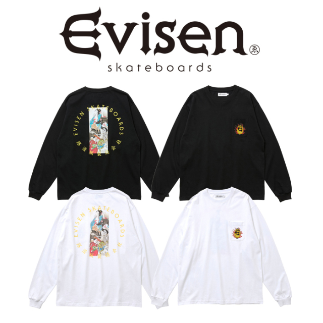 Evisen Skateboards (エヴィセン スケートボード)　HYAKKI YAENZU LS TEE　 【Tシャツ 長袖】【エビセン スケートボード Evisen Skat