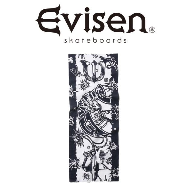 Evisen Skateboards (エヴィセン スケートボード)　SHRIMP LOGO TENUGUI　 【手ぬぐい】【エビセン スケートボード Evisen Skateboar