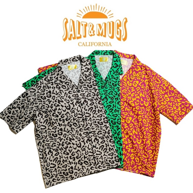 SALT&MUGS(ソルトアンドマグズ)　Leopard Name Shirt　【シャツ 半袖】【2024 Summer＆Ealy Autumn collection 先行予約】【SMSH002