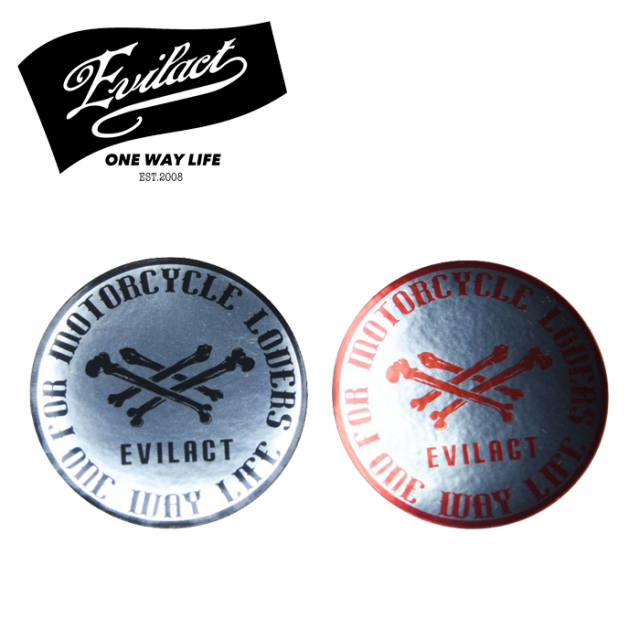 EVILACT (イーブルアクト)　 DOUBLE CROSS BONE CHROME STICKER　 【ステッカー シール】【インタープレイ INTERPLAY】