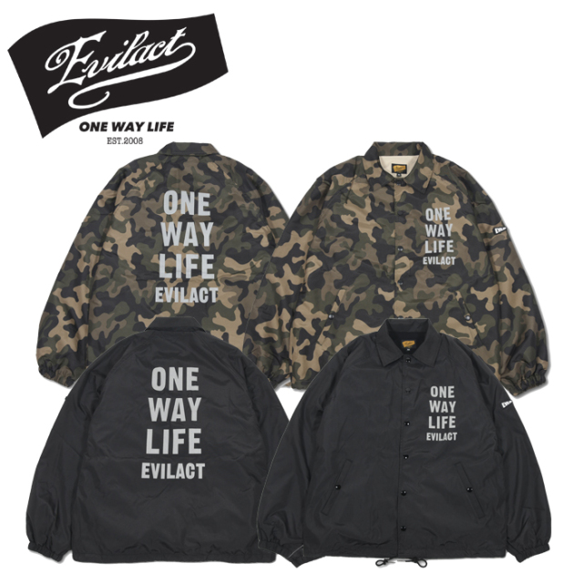 EVILACT (イーブルアクト)　 Reflective O.W.L. Coach Jacket　 【コーチジャケット】【リフレクター BLACK ブラック】【CAMOUFLAGE