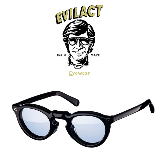 EVILACT EYEWEAR (イーブルアクトアイウエア)　 GREEVES(グリーヴス) CLEAR BLACK/BLUE LENS　 【サングラス メガネ】【EAE21-06GLEE