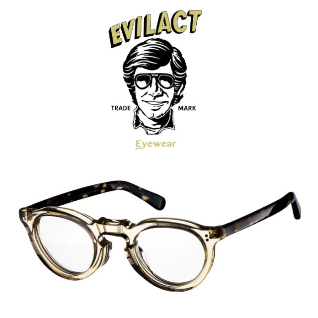 EVILACT EYEWEAR (イーブルアクトアイウエア)　 GREEVES(グリーヴス)  ANTIQUE CLEAR/DARK CREAM DEMI/DIMMING LENS　 【サングラス