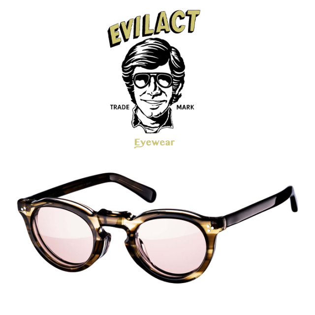 EVILACT EYEWEAR (イーブルアクトアイウエア)　 GREEVES(グリーヴス)  DARK BROWN SASA/BROWN LENS　 【サングラス メガネ】【EAE21-