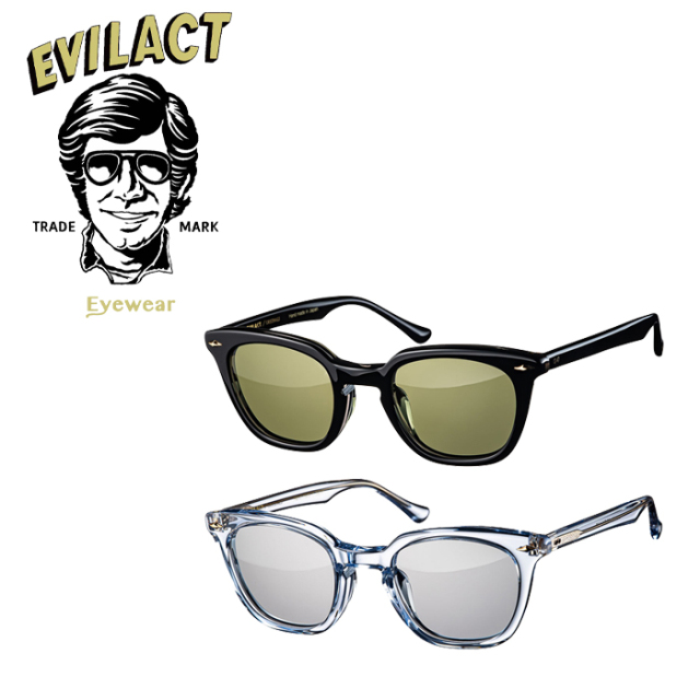EVILACT EYEWEAR (イーブルアクトアイウエア)　 MERKEL(マーケル) COLOR LENS　 【サングラス メガネ】【EAE22-08】【2022新作 新色