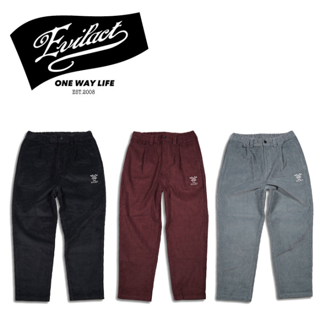 EVILACT (イーブルアクト)　 WIDE CORDUROY PANTS 　 【コーデュロイ パンツ イージー パンツ】【EAwtw-CP72】【インタープレイ INTE