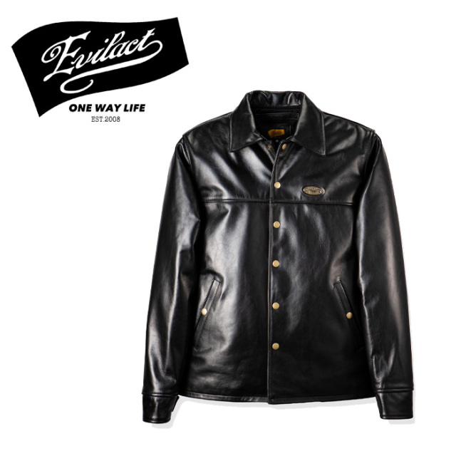 EVILACT (イーブルアクト)　JACK JACKET 　【レザージャケット】【ブラック】【バイク バイカー 】【EAwtw-JJ02】【インタープレイ I