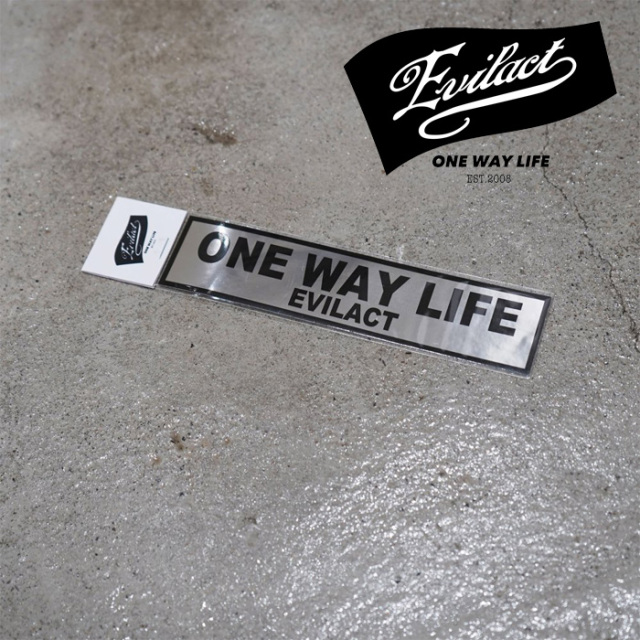EVILACT (イーブルアクト)　 ONE WAY LIFE  STICKER -S- metallic mirror　 【ステッカー シール】【インタープレイ INTERPLAY】
