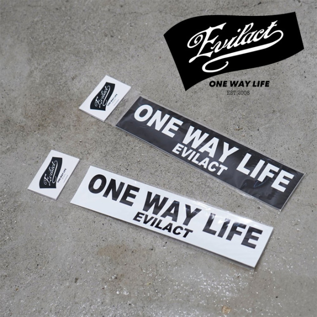 EVILACT (イーブルアクト)　 ONE WAY LIFE STICKER -L-　 【ステッカー シール】【インタープレイ INTERPLAY】