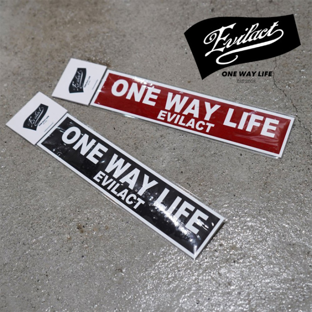 EVILACT (イーブルアクト)　 ONE WAY LIFE STICKER -S-　 【ステッカー シール】【インタープレイ INTERPLAY】