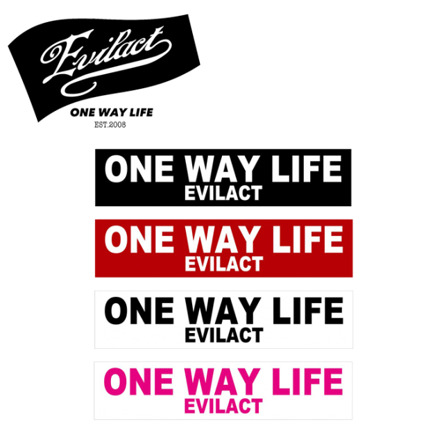 EVILACT (イーブルアクト)　 "ONE WAY LIFE" STICKER　 【ステッカー シール】【インタープレイ INTERPLAY】