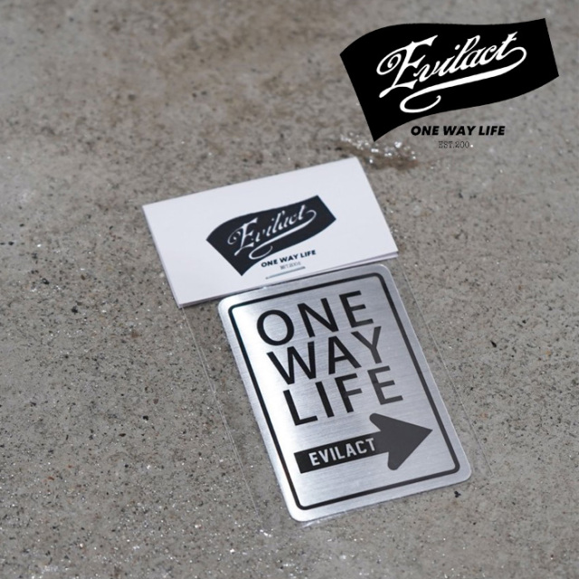 EVILACT (イーブルアクト)　 ONE WAY LIFE SIGN sticker metallic hairline -S-　 【ステッカー シール】【インタープレイ INTERPLAY