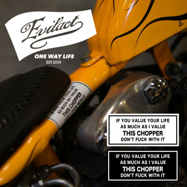 EVILACT (イーブルアクト)　 DON'T...THIS CHOPPER STICKER　 【ステッカー シール】【インタープレイ INTERPLAY】