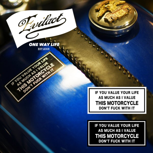 EVILACT (イーブルアクト)　 DON'T...THIS MOTORCYCLE STICKER　 【ステッカー シール】【インタープレイ INTERPLAY】