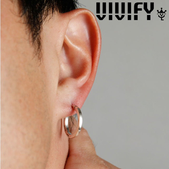 VIVIFY(ヴィヴィファイ)(ビビファイ)　K18goldpost SquareLine Hoop Pierce　【VIVIFY ピアス】【VFP-252】【オーダーメイド ハンド