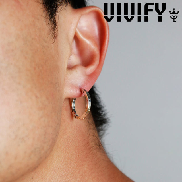 VIVIFY(ヴィヴィファイ)(ビビファイ)　K18goldpost SquareLine Hoop Pierce w/gold　【VIVIFY ピアス】【VFP-254】【オーダーメイド 