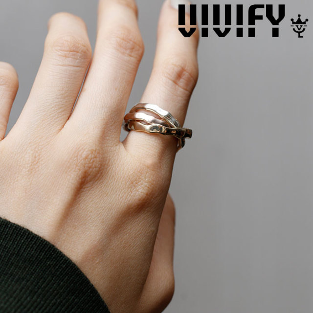 VIVIFY(ヴィヴィファイ)(ビビファイ)　Crashed Concrete Triple Ring　【VIVIFY リング】【VFNL-001】【レディース 女性用】【オーダ