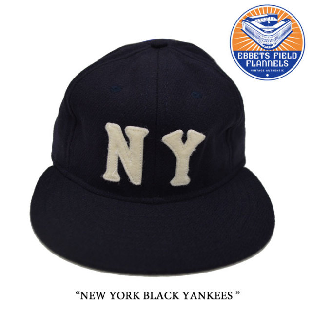 EBBETS FIELD FLANNELS(エベッツフィールドフランネルズ)　NEW YORK BLACK YANKEES 1936　【EBBETS FIELD FLANNELS ウールキャップ】