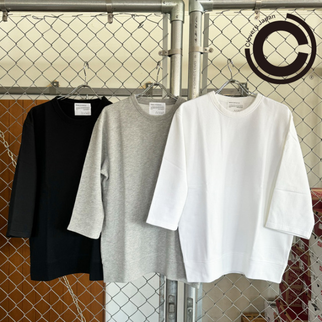 Cloveru (クローバル)　 MUJI MID-SLEEVE SWEAT 　【クルーネックスウェット】【CLSS-2401】【インタープレイ INTERPLAY】