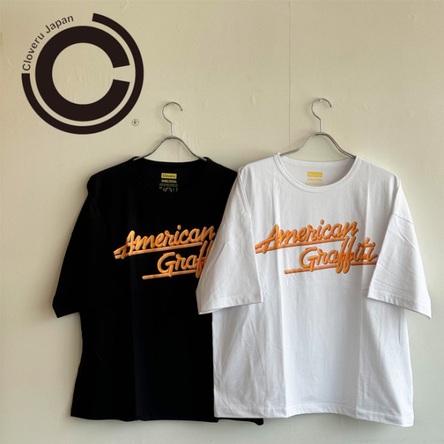 Cloveru (クローバル)　AMERICAN GRAFFITI LOGO　【Tシャツ ワイド 半袖】【SHELTECH】【CLSS-2408】【インタープレイ INTERPLAY】