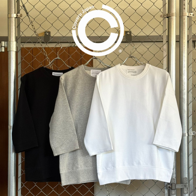 Cloveru (クローバル)　 MUJI 26 半端丈 SWEAT　【クルーネックスウェット 無地】【CLSS-2501】【インタープレイ INTERPLAY】
