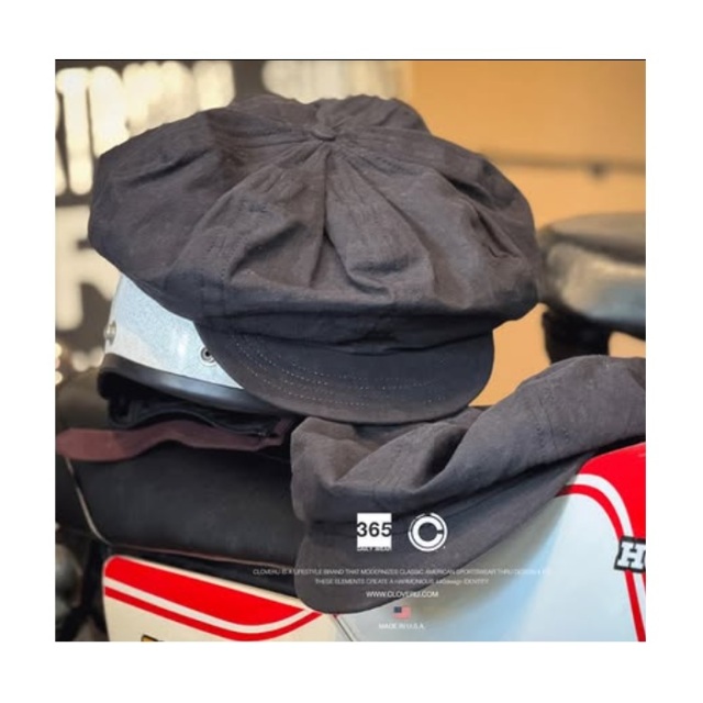 Cloveru (クローバル)　Boston Style Linen Hat with COOPERS TOWN　【リネン 帽子 ブラック】【CLSS-2618】【インタープレイ INTERP