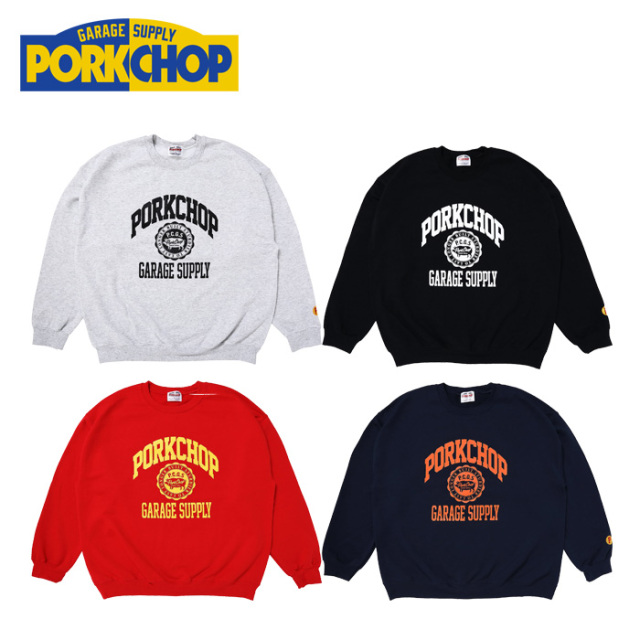 【SALE30%OFF】　PORKCHOP GARAGE SUPPLY (ポークチョップ ガレージサプライ)　 2nd COLLEGE SWEAT 　【クルーネック スウェット】【