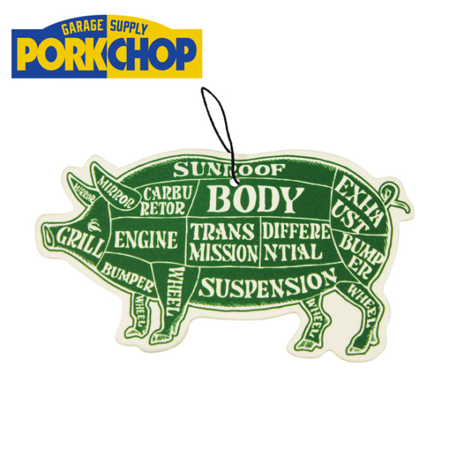 PORKCHOP GARAGE SUPPLY (ポークチョップ ガレージサプライ)　 AIR FRESHENER  (GREEN APPLE)　【エアフレッシュナー】【インタープ