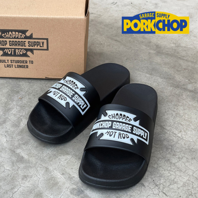 ポークチョップ　porkchop サンダル PORKCHOP BAR&SHIELD SANDALS / シャワーサンダル ブランドロゴ