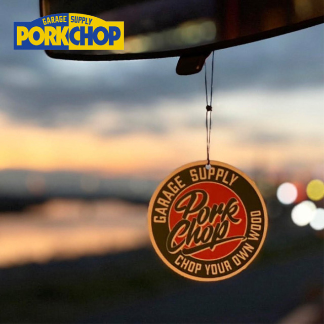 PORKCHOP GARAGE SUPPLY (ポークチョップ ガレージサプライ)　 CIRCLE SCRIPT AIR FRESHENER 　【エアフレッシュナー】【インタープ