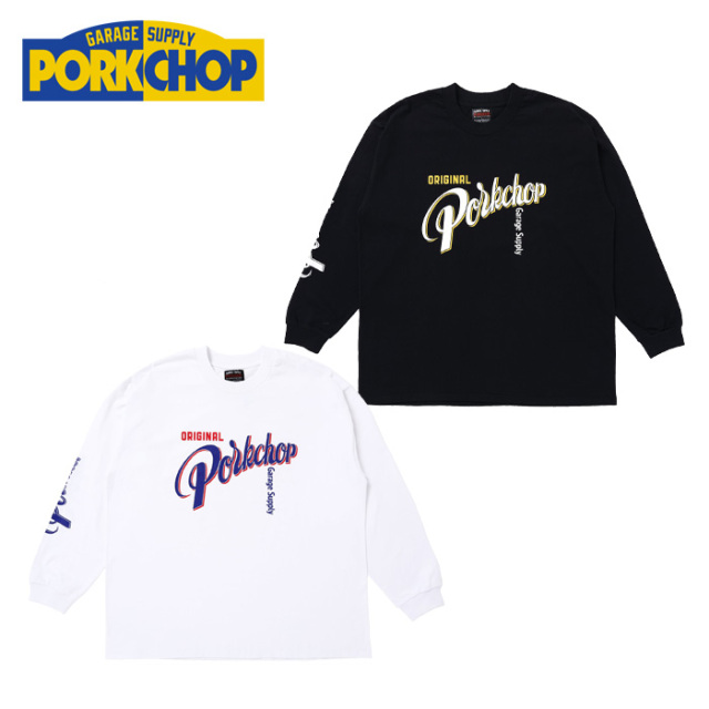 PORKCHOP GARAGE SUPPLY (ポークチョップ ガレージサプライ)　CRS LOGO L/S TEE 　【ロングスリーブTシャツ】【インタープレイ INTER