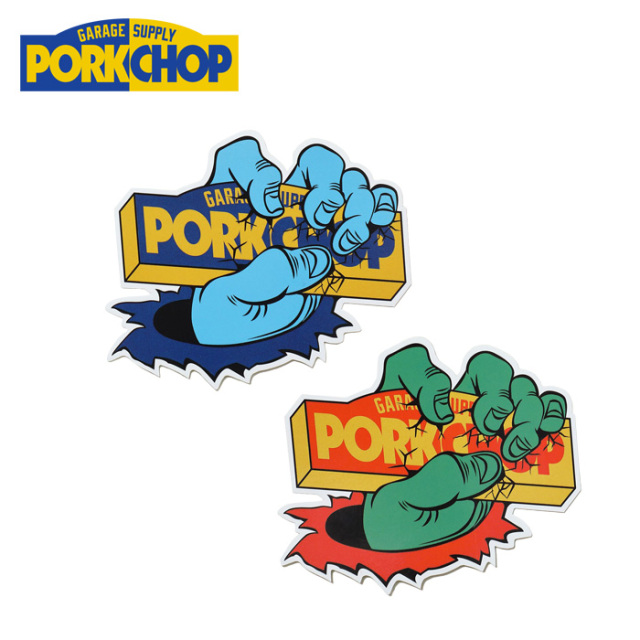 PORKCHOP GARAGE SUPPLY (ポークチョップ ガレージサプライ)　 CRUSHER STICKER 　【ステッカー シール】【インタープレイ INTERPLAY