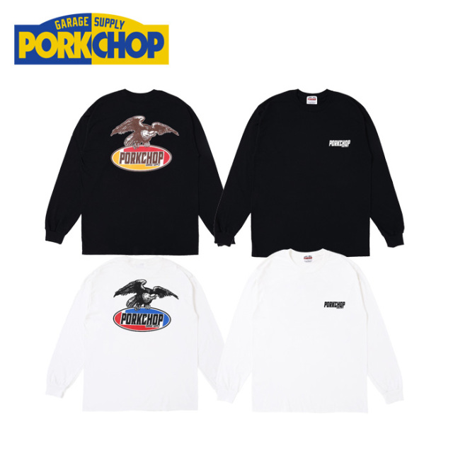 PORKCHOP GARAGE SUPPLY (ポークチョップ ガレージサプライ)　EAGLE LOGO L/S TEE　【ロングスリーブTシャツ】【インタープレイ INTE