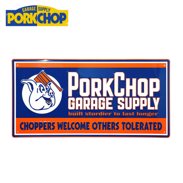 PORKCHOP GARAGE SUPPLY (ポークチョップ ガレージサプライ)　 METAL SIGN　【看板 サインボード】【サインプレート アメリカン イン