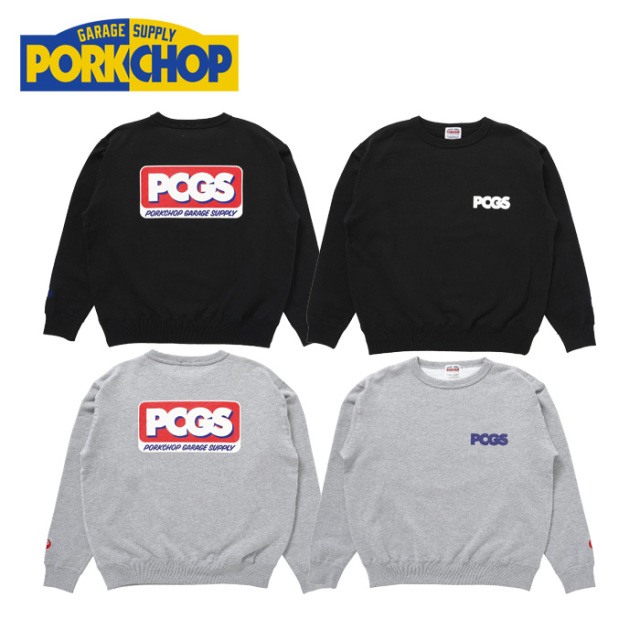 PORKCHOP GARAGE SUPPLY (ポークチョップ ガレージサプライ)　 PCGS SQUARE SWEAT　【スウェット  カレッジ 】【インタープレイ INTE