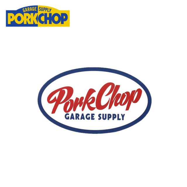 PORKCHOP GARAGE SUPPLY (ポークチョップ ガレージサプライ)　OVAL TRICO STICKER / SMALL　【ステッカー シール】【インタープレイ 