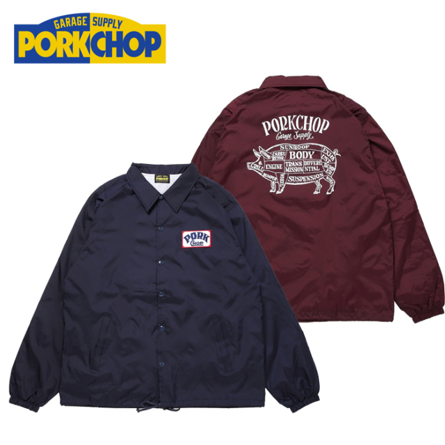PORKCHOP GARAGE SUPPLY(ポークチョップ ガレージサプライ)　PORK BACK COACH JKT　【コーチジャケット】【アメカジ ナイロン アウタ