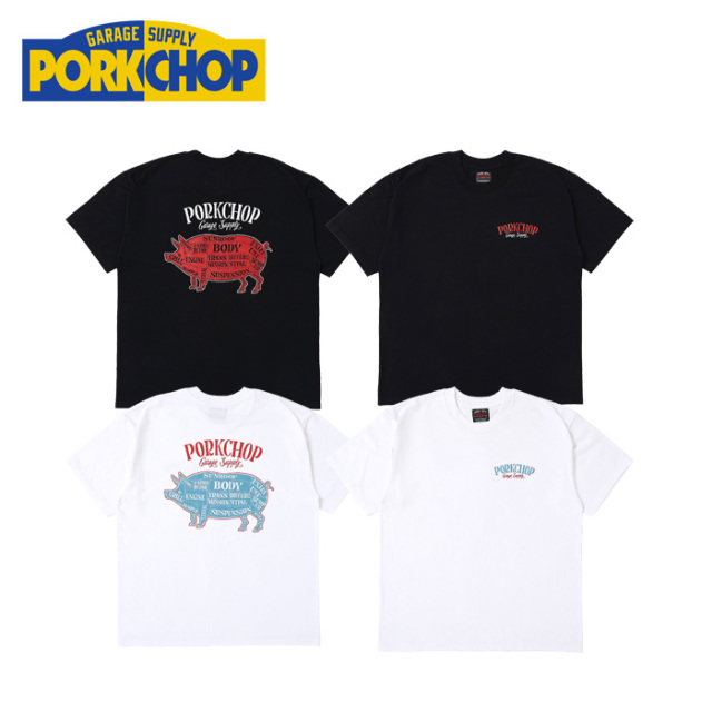 PORKCHOP GARAGE SUPPLY (ポークチョップ ガレージサプライ)　PORK BACK TEE　【Tシャツ】【インタープレイ INTERPLAY】