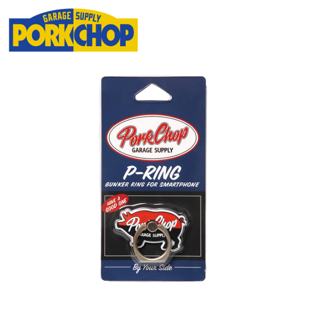 PORKCHOP GARAGE SUPPLY(ポークチョップ ガレージサプライ)　pRING　【スマートフォン用ホールドリング】【バンカーリング】