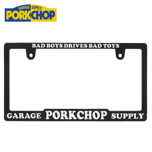 PORKCHOP GARAGE SUPPLY (ポークチョップ ガレージサプライ)　 RAISED LICENSE FRAME 　【ライセンスフレーム】【インタープレイ INT