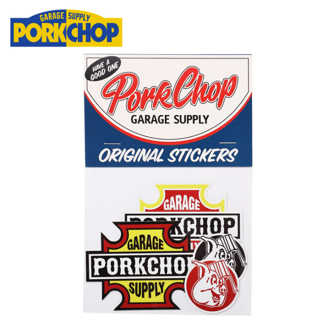 PORKCHOP GARAGE SUPPLY (ポークチョップ ガレージサプライ)　 SHIELD STICKER SET　【ステッカーセット シール】【インタープレイ I