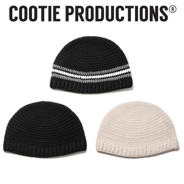 COOTIE(クーティー) 　 Crochet Cuffless Beanie 　【ビーニ― 帽子】【CTE-24A504】　