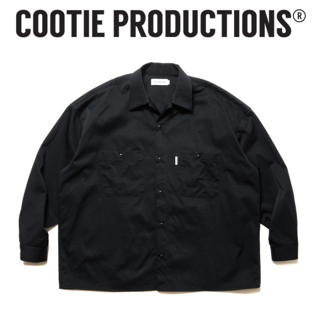 COOTIE (クーティー) 　 Nylon Chino Cloth L/S Work Shirt 　【CTE-24S411】【オープンカラー シャツ】【COOTIE PRODUCTIONS クーテ